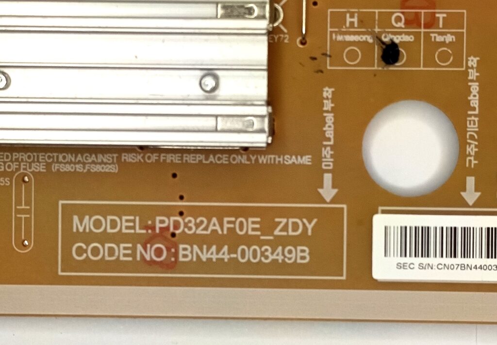 Power Supply Samsung, BN44-00349B, PD32AF0E_ZDY
